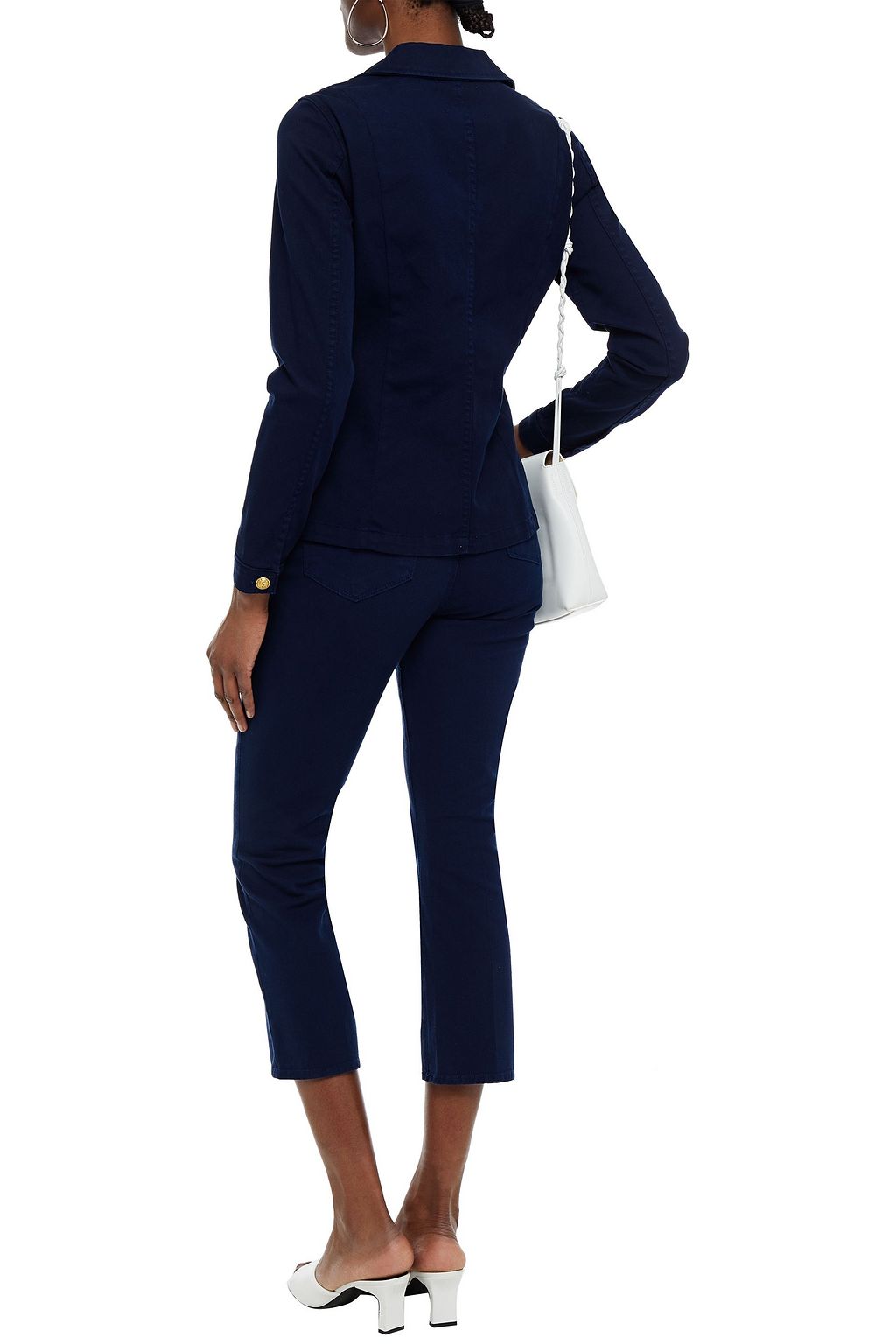 L'AGENCE Allison double-breasted cotton-blend gabardine jacket