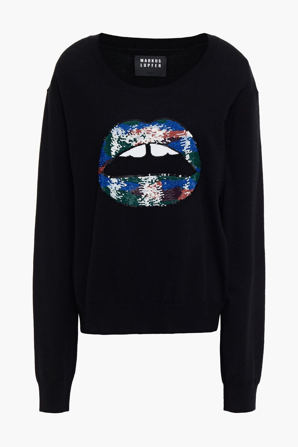 Black Joey embellished jacquard-knit merino wool sweater | Sale up to 70%  off | THE OUTNET | MARKUS LUPFER | THE OUTNET