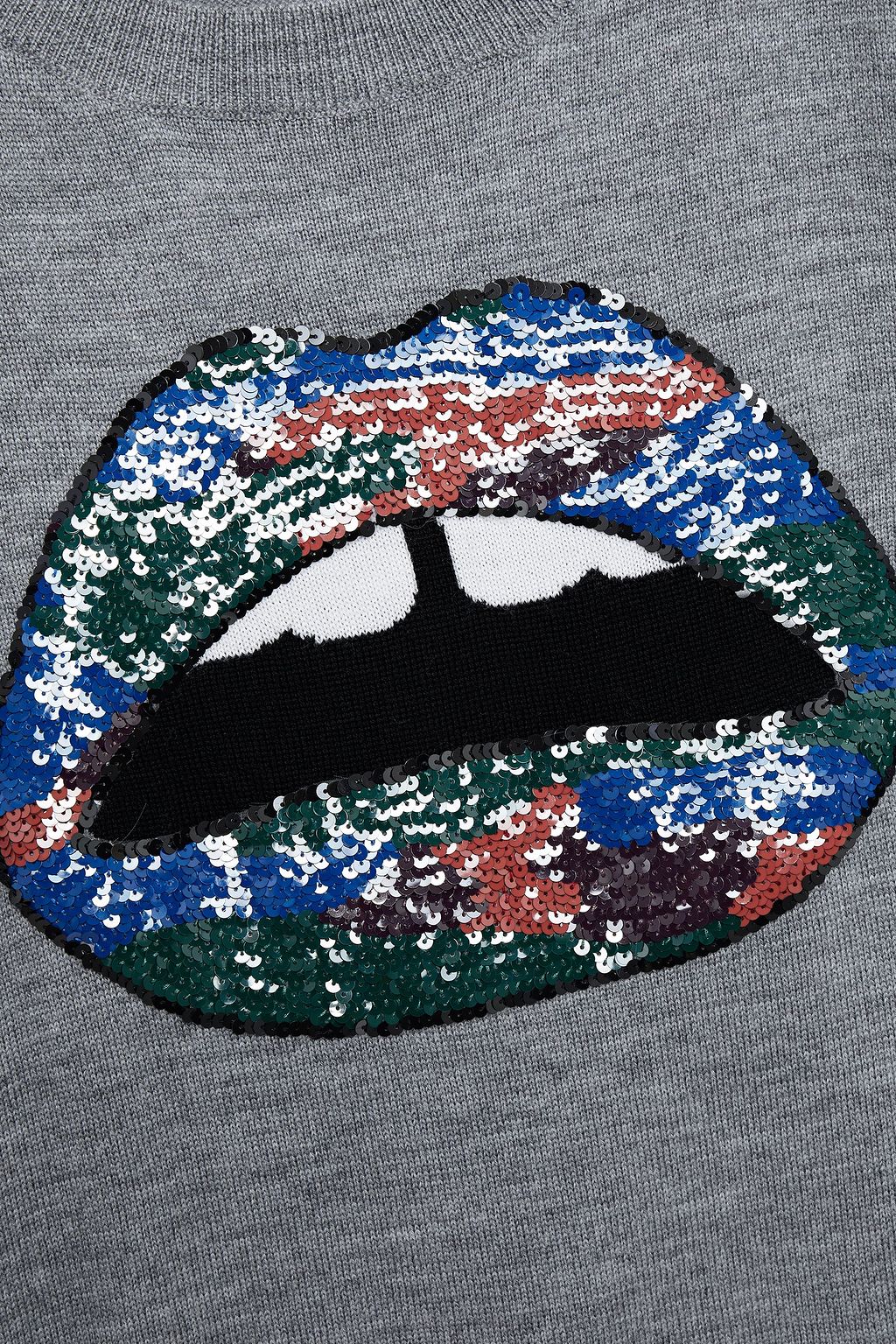 MARKUS LUPFER Joey embellished jacquard-knit merino wool sweater