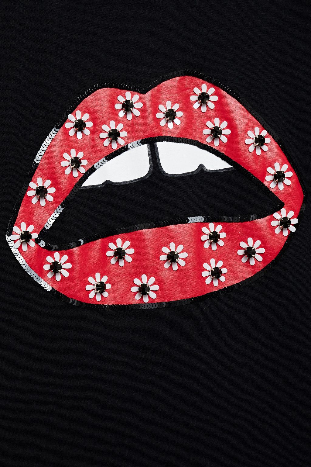 MARKUS LUPFER Alex embellished printed cotton-jersey T-shirt