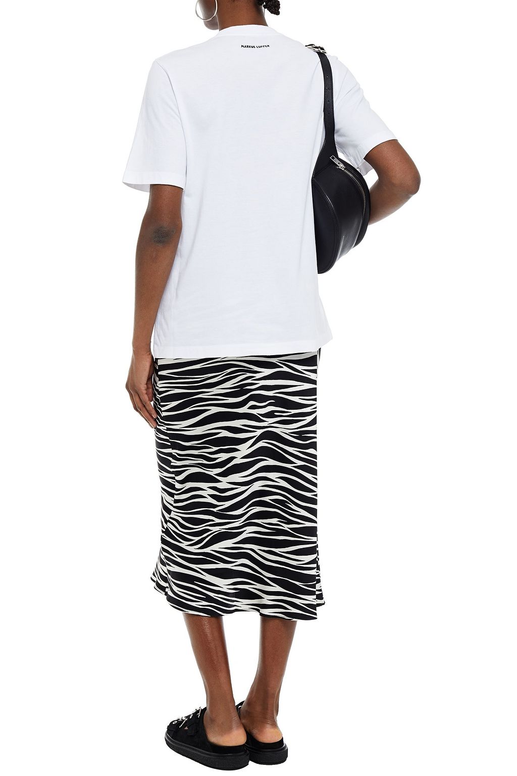 MARKUS LUPFER Alex embellished printed cotton-jersey T-shirt