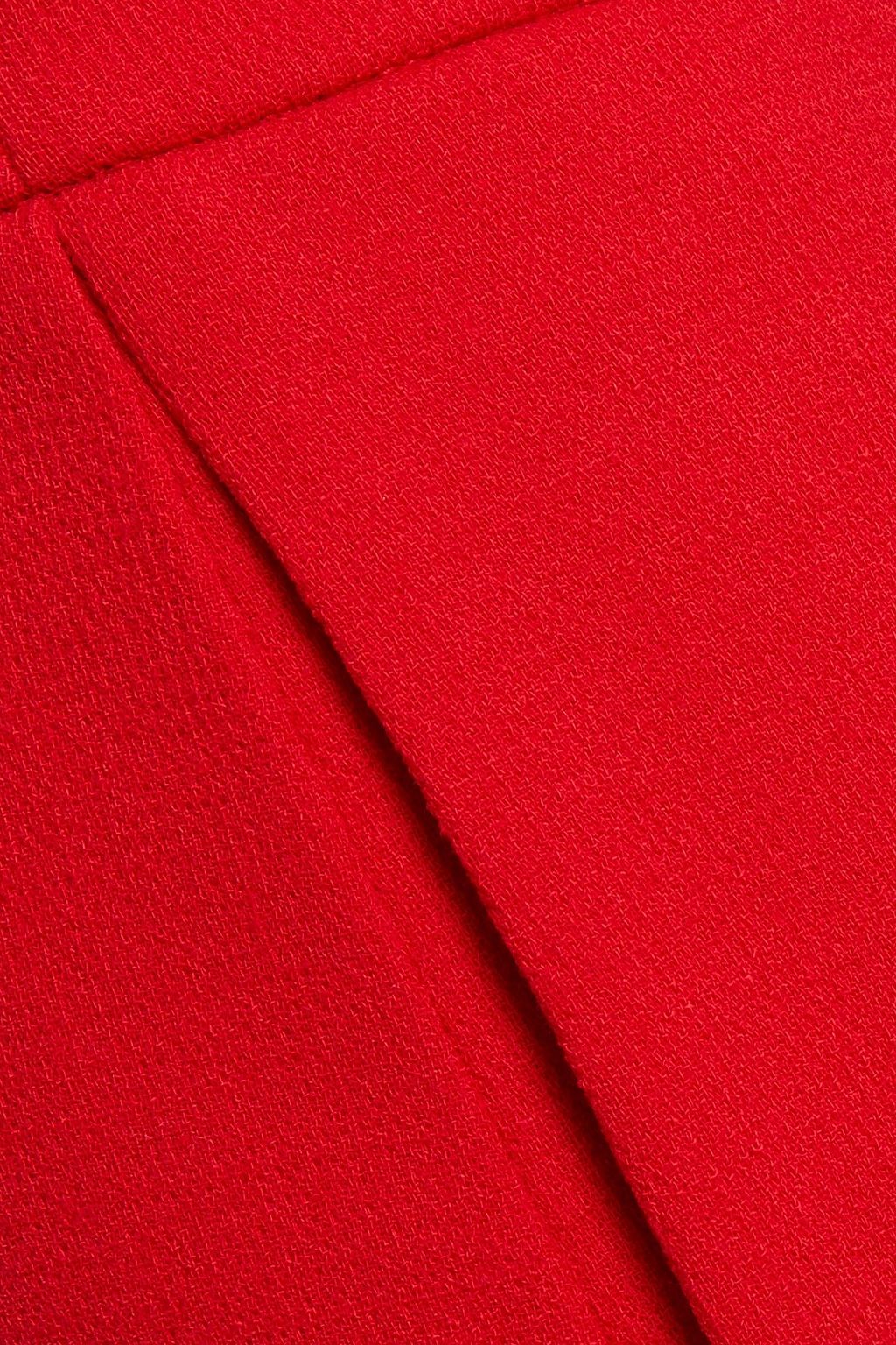OSCAR DE LA RENTA Wool-blend crepe slim-leg pants