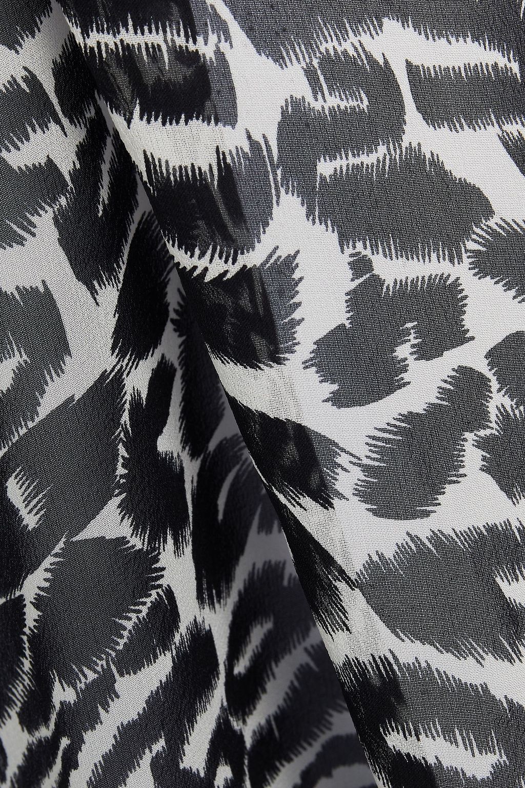 NILI LOTAN Leopard-print silk-chiffon blouse