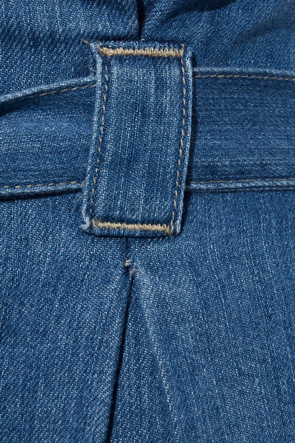 L'AGENCE コットン&リヨセル混シャンブレー ショートパンツ