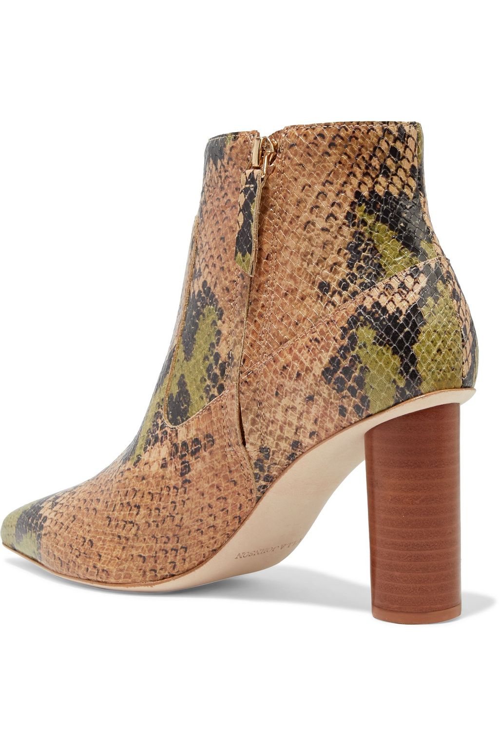 ULLA JOHNSON Helia snake-effect leather ankle boots