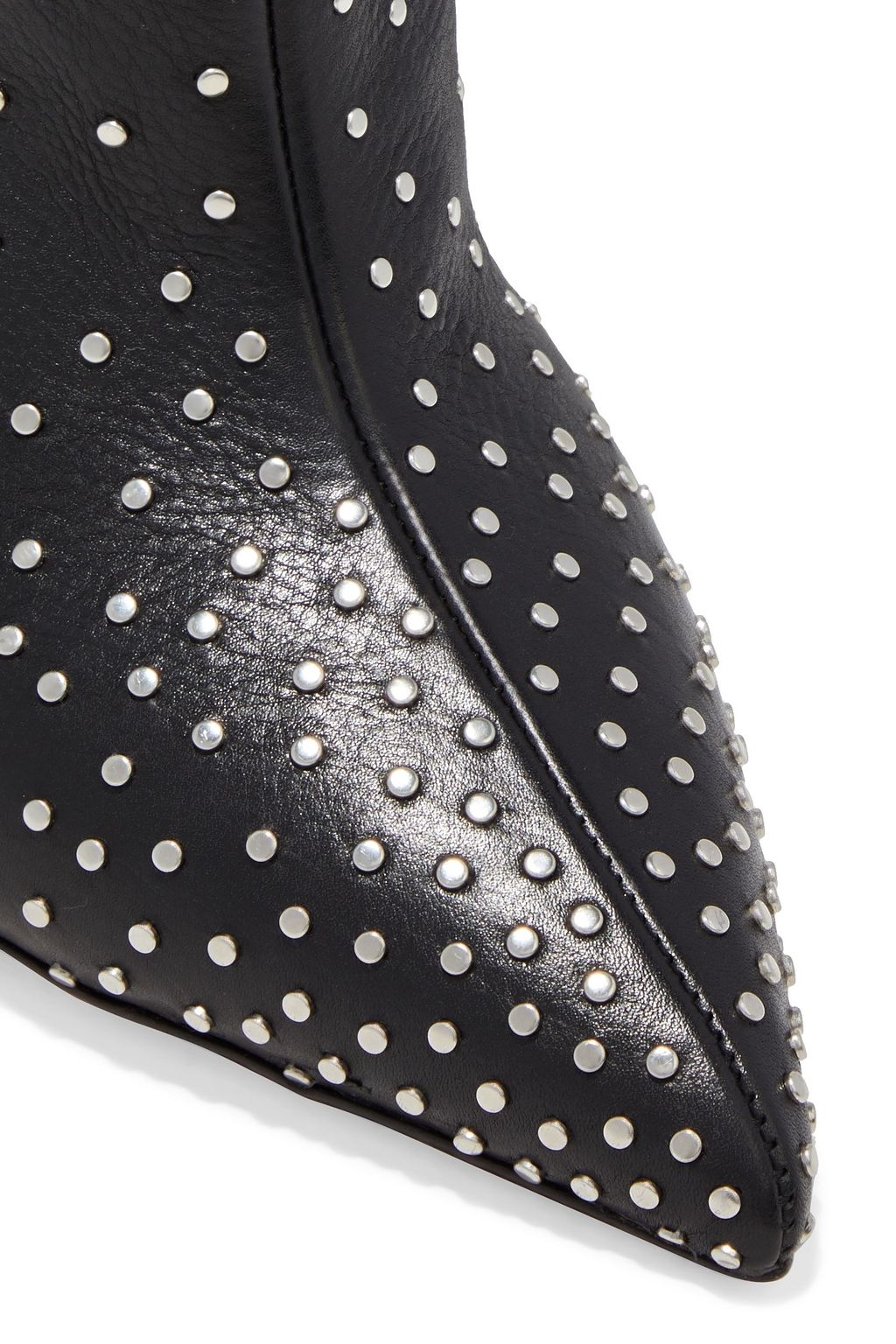 VALENTINO GARAVANI Studded pebbled-leather knee boots