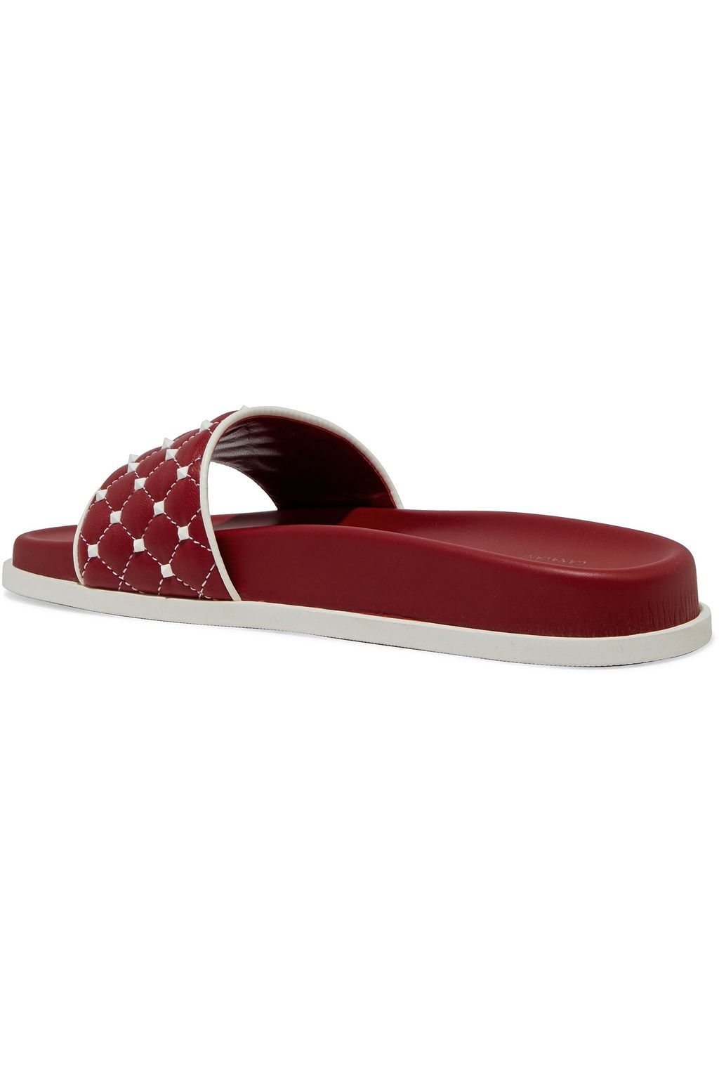VALENTINO GARAVANI Rockstud Spike quilted leather slides