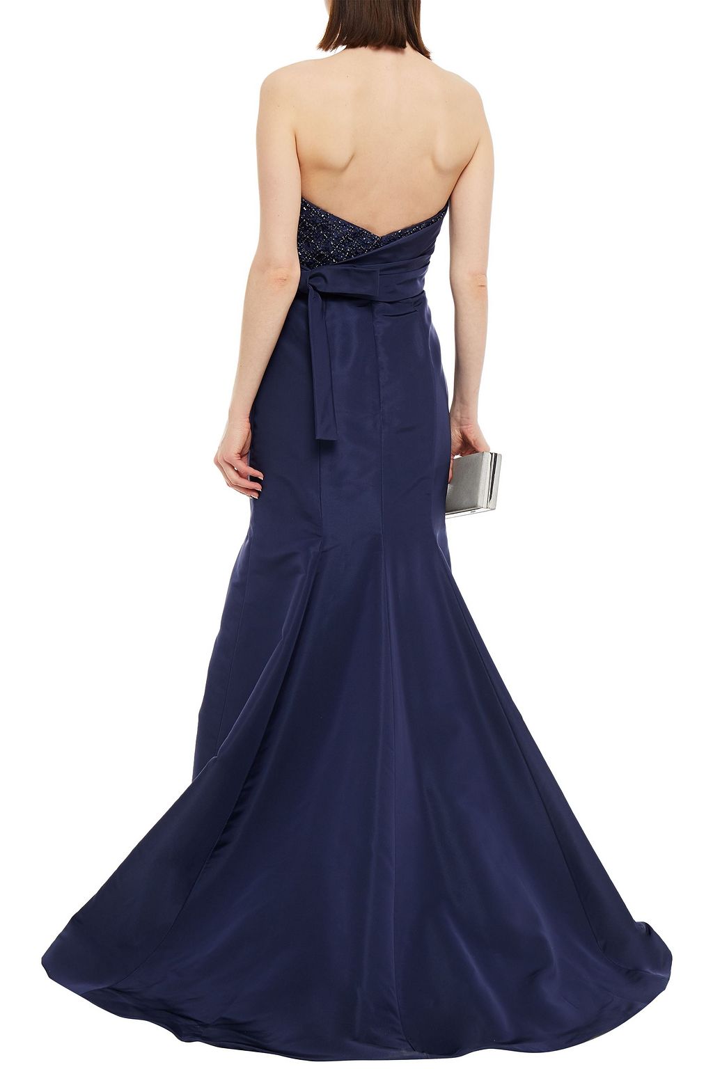 CAROLINA HERRERA Strapless embellished silk-faille gown