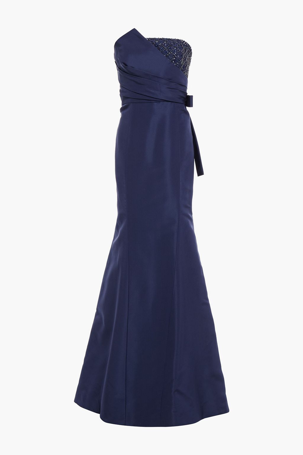 CAROLINA HERRERA Strapless embellished silk-faille gown | THE OUTNET