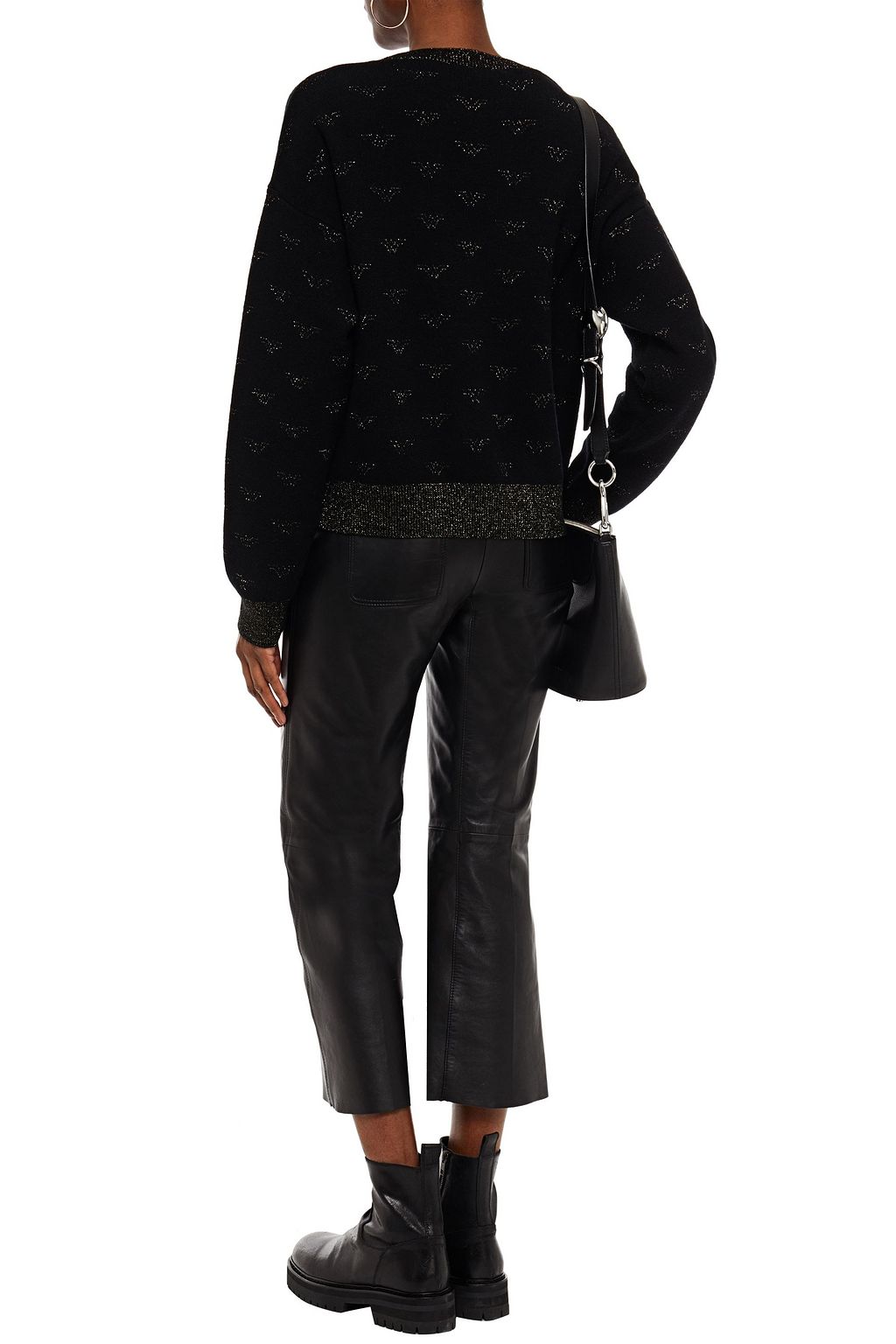 RE/DONE 80s metallic intarsia wool-blend sweater