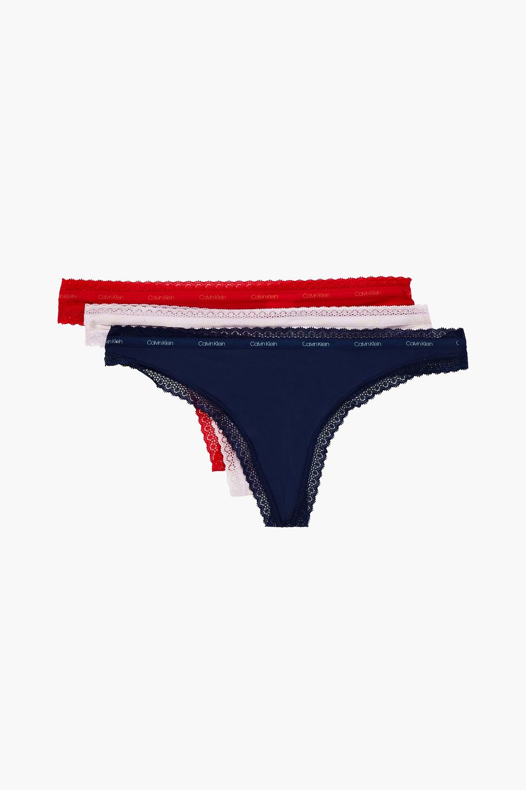 CALVIN KLEIN Set of three lace-trimmed stretch-jersey low-rise briefs | Sale up to 70% off | THE OUTNET CALVIN KLEIN Set of three lace-trimmed stretch-jersey low-rise briefs | Sale up to 70% off | THE OUTNET