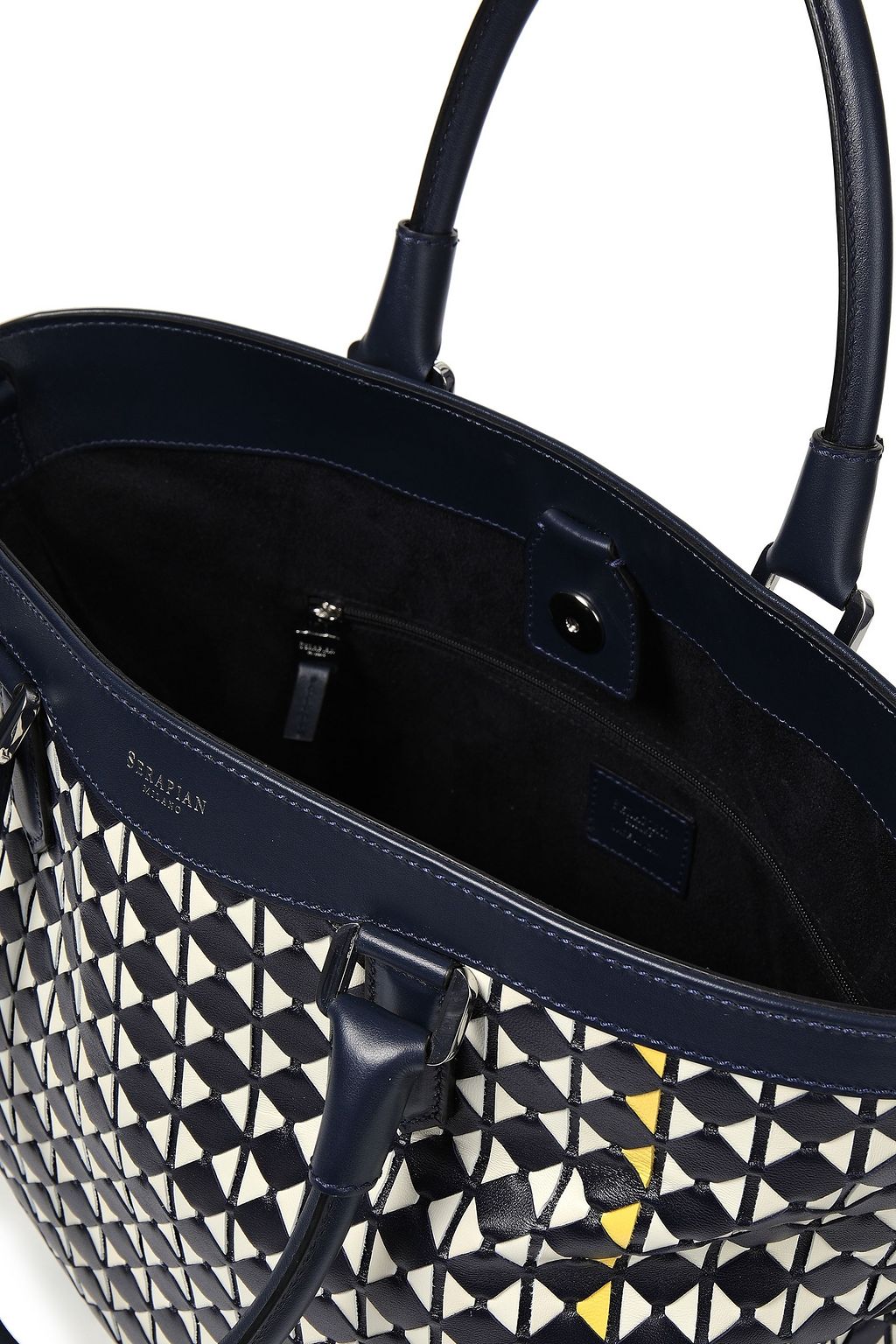 SERAPIAN Mosaico leather tote