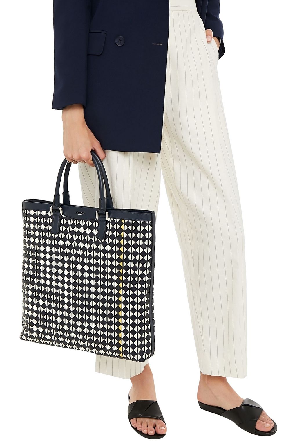 SERAPIAN Mosaico leather tote