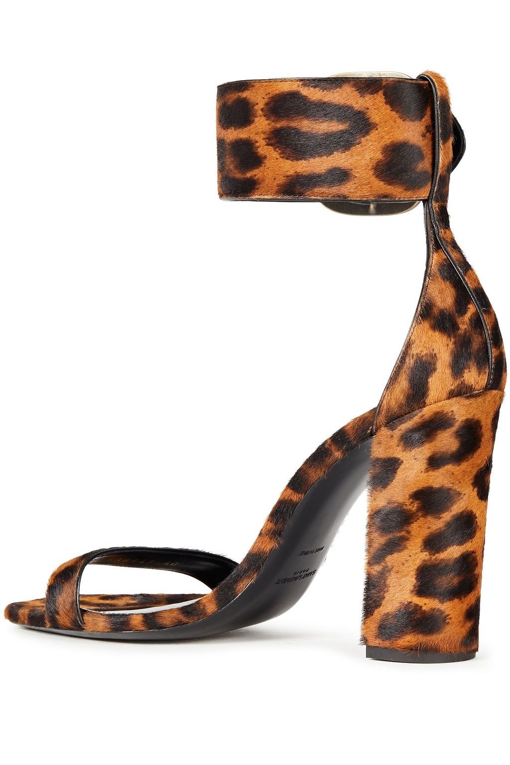 SAINT LAURENT Loulou leopard-print calf hair sandals