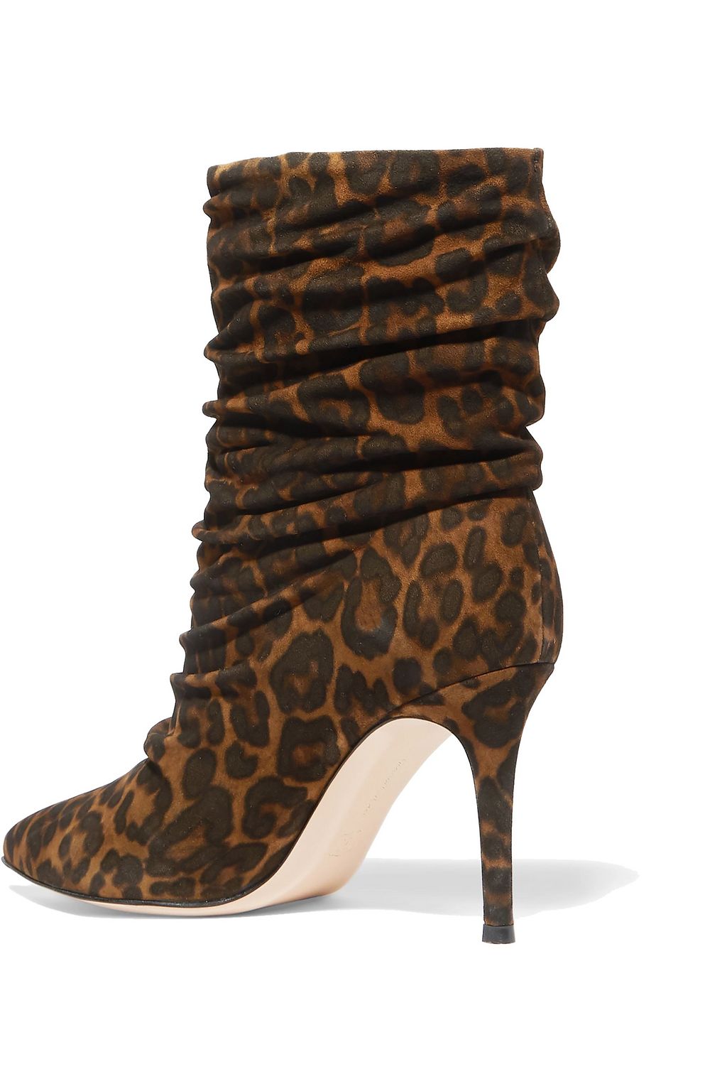 GIANVITO ROSSI Cecile 85 leopard-print suede ankle boots