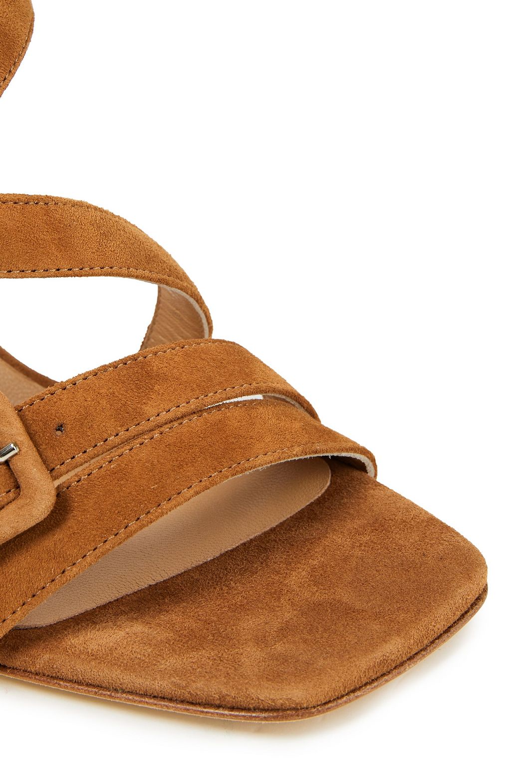 SERGIO ROSSI Buckled suede slingback sandals