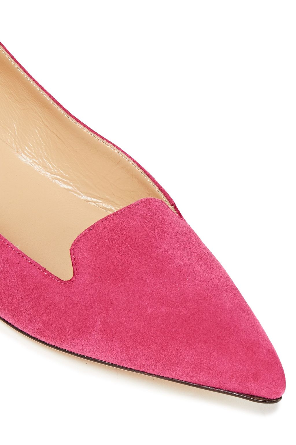 SERGIO ROSSI Suede point-toe flats