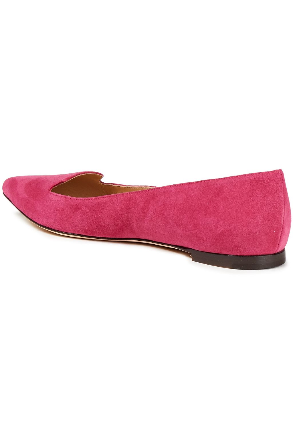 SERGIO ROSSI Suede point-toe flats
