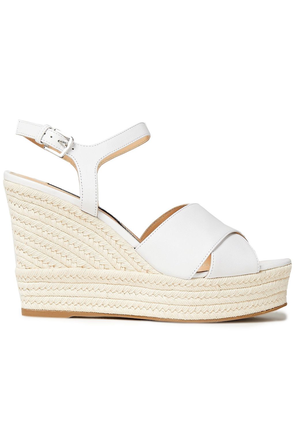 White Leather wedge espadrille sandals | Sale up off | THE OUTNET | SERGIO ROSSI | THE