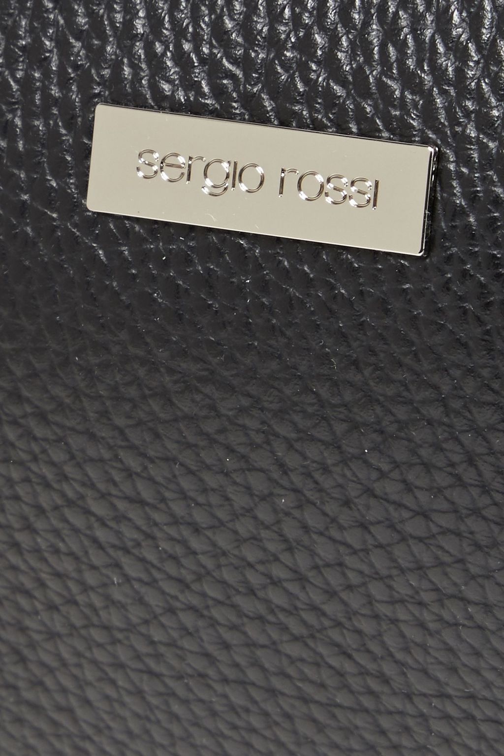 SERGIO ROSSI Pebbled-leather cosmetics case