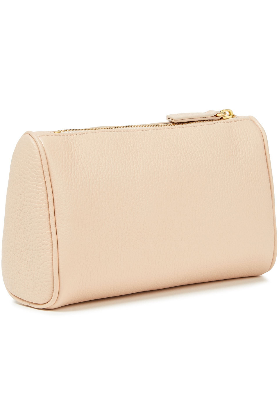 Sergio Rossi Pebbled-leather Cosmetics Case In Neutral