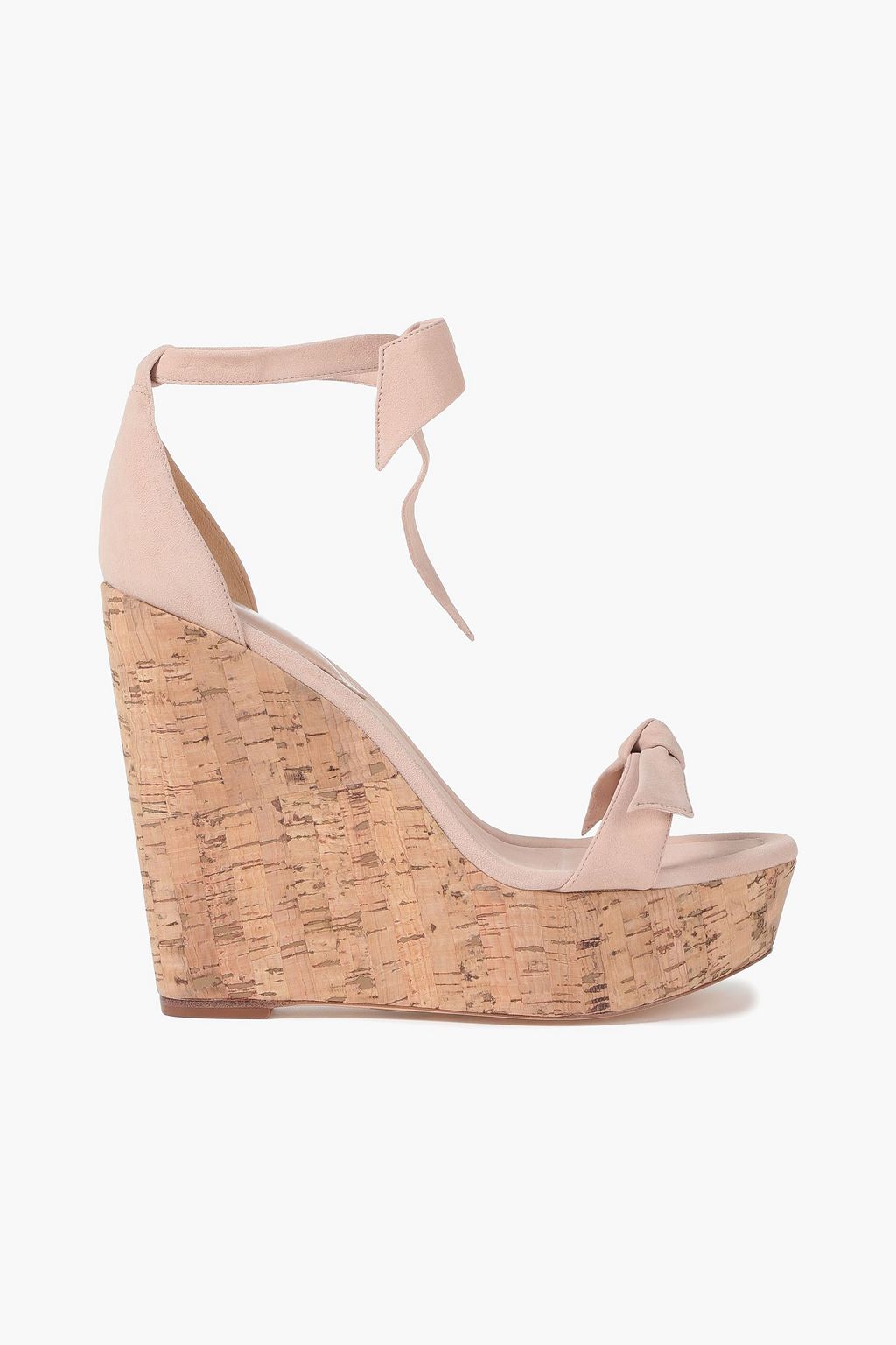 ALEXANDRE BIRMAN Clarita bow-embellished suede wedge sandals | Sale up to  70% off | THE OUTNET