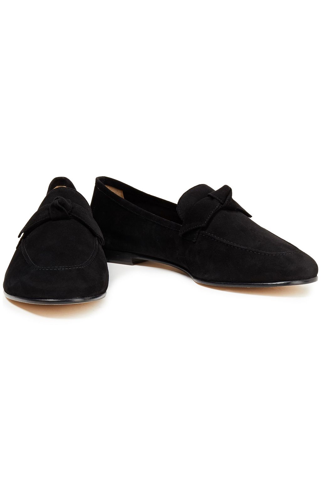 ALEXANDRE BIRMAN Becky bow-embellished suede loafers