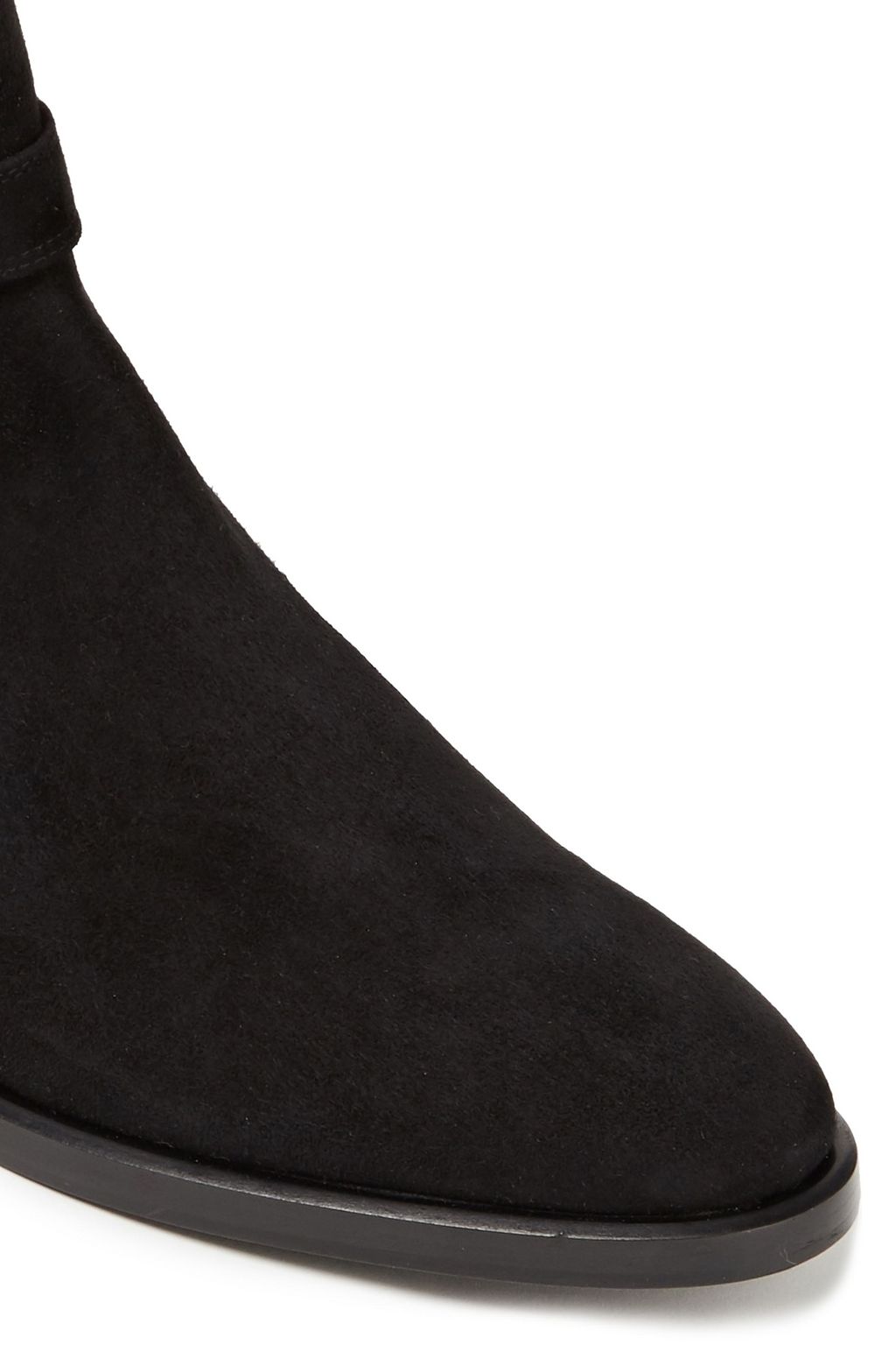 SERGIO ROSSI Grace buckled suede ankle boots