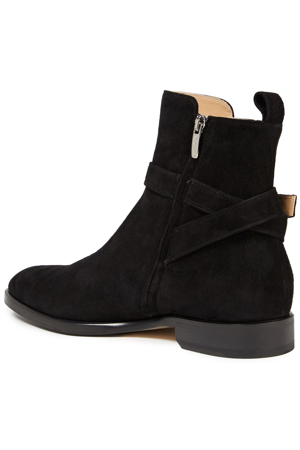 SERGIO ROSSI Grace buckled suede ankle boots