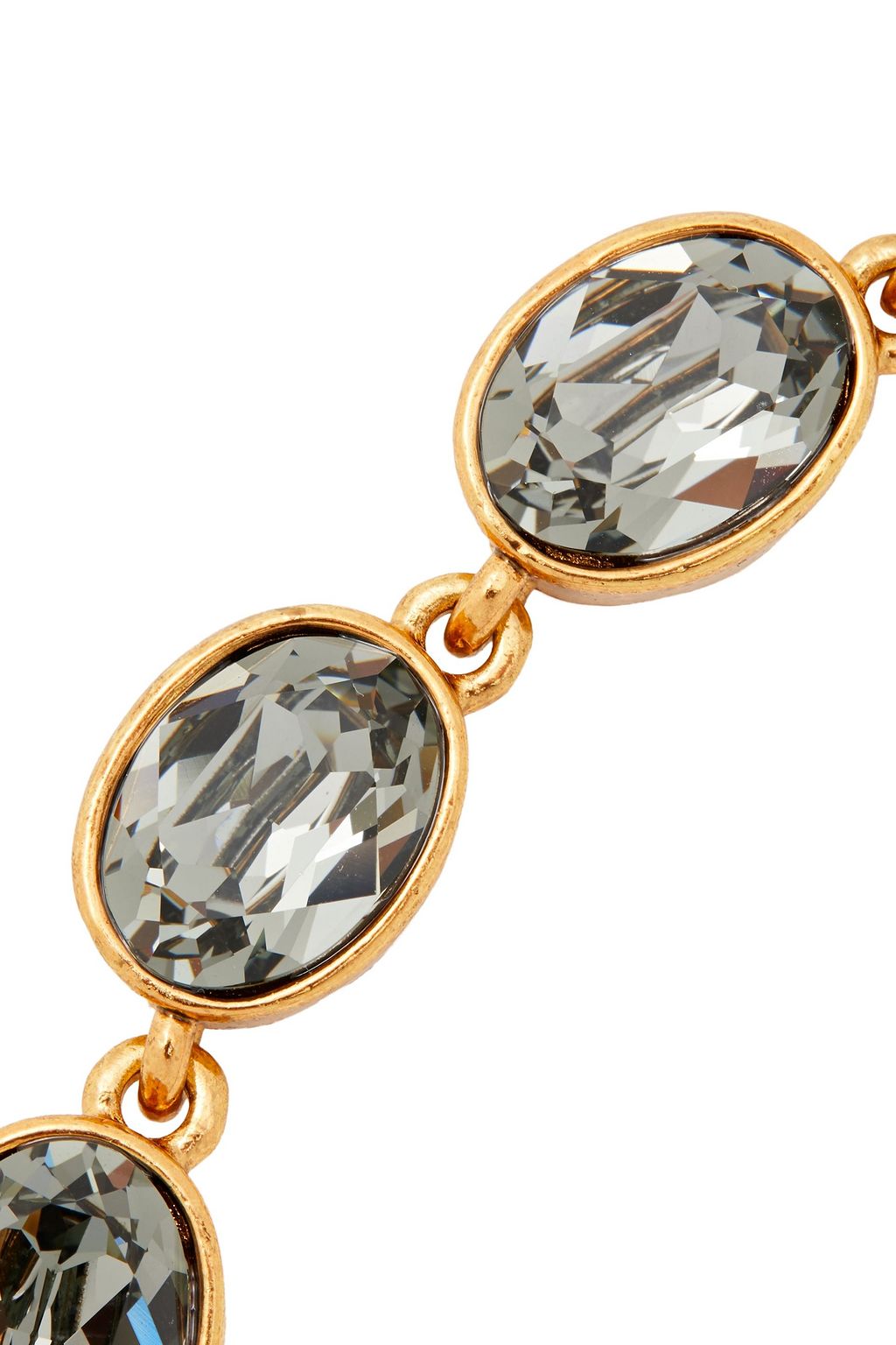 OSCAR DE LA RENTA Silver-tone crystal necklace