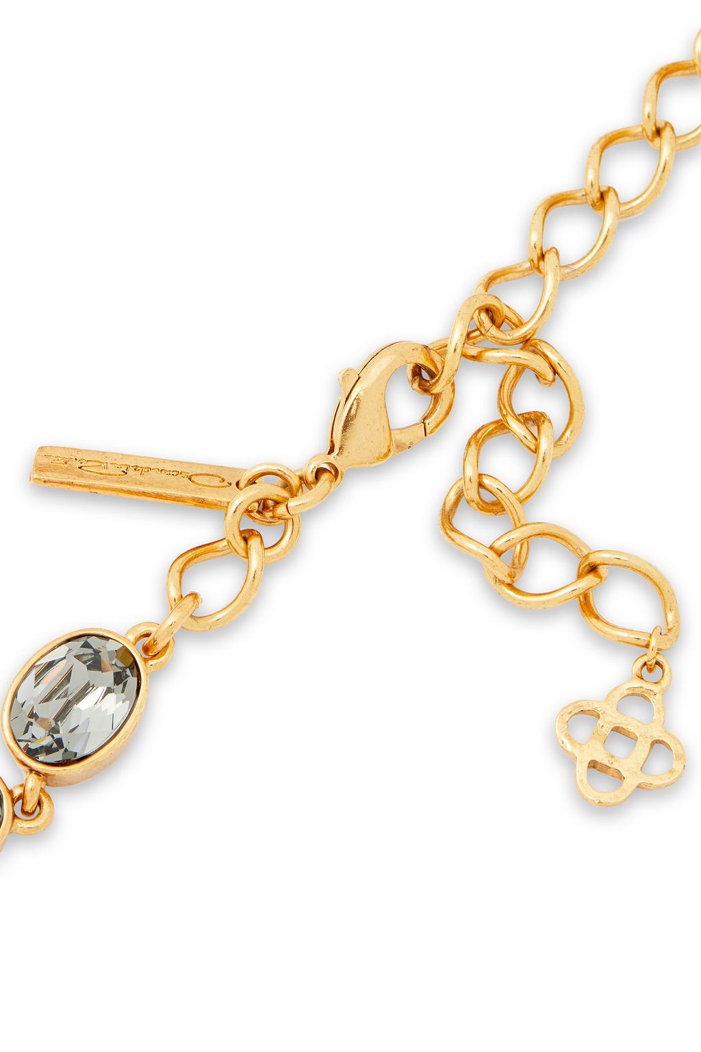 OSCAR DE LA RENTA Silver-tone crystal necklace