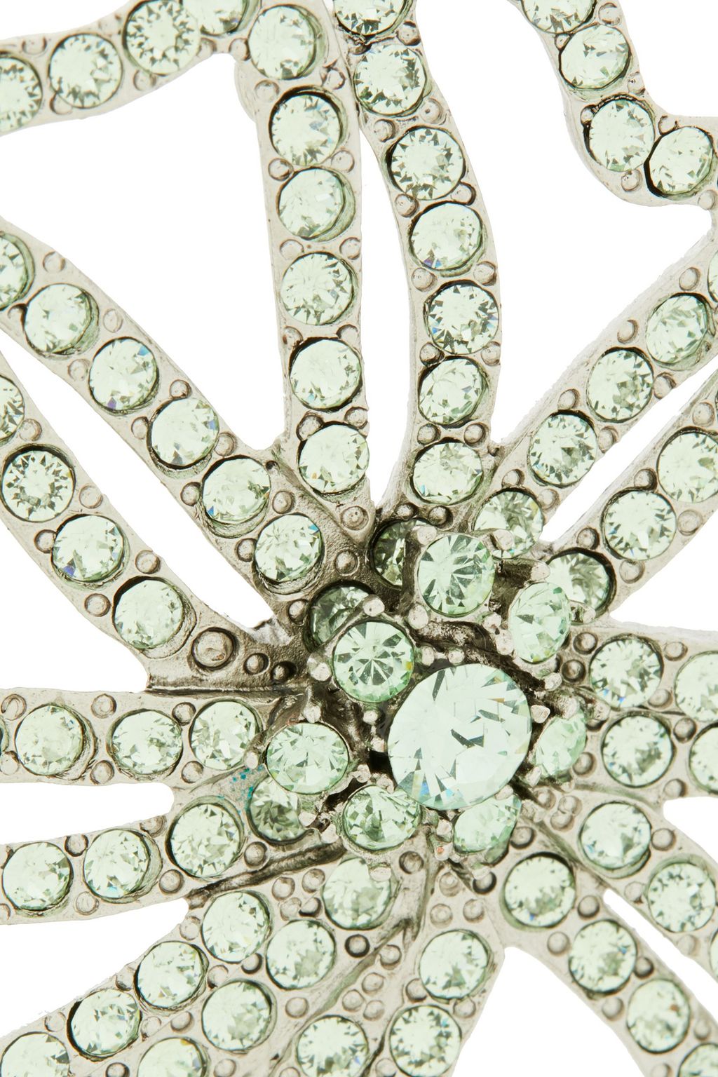OSCAR DE LA RENTA Silver-tone crystal earrings