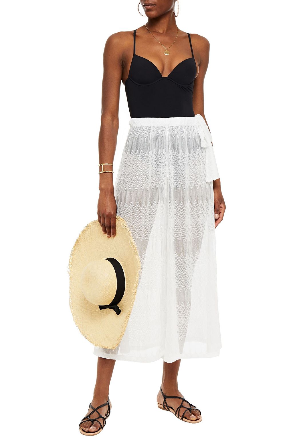 MISSONI MARE Mare cropped crochet-knit wide-leg pants