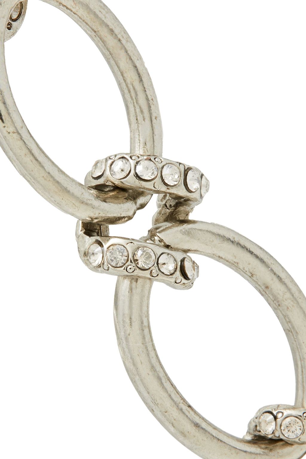OSCAR DE LA RENTA Silver-tone crystal earrings