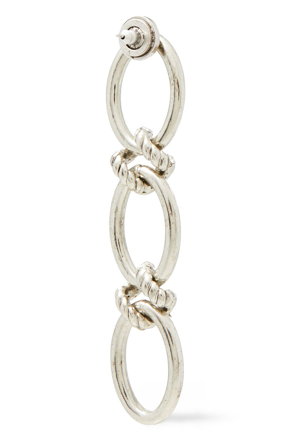 OSCAR DE LA RENTA Silver-tone crystal earrings