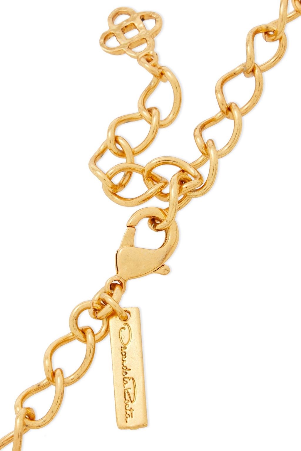 OSCAR DE LA RENTA Gold-tone faux pearl necklace