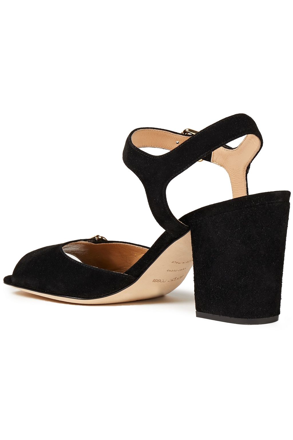 SERGIO ROSSI Buckle-detailed suede sandals