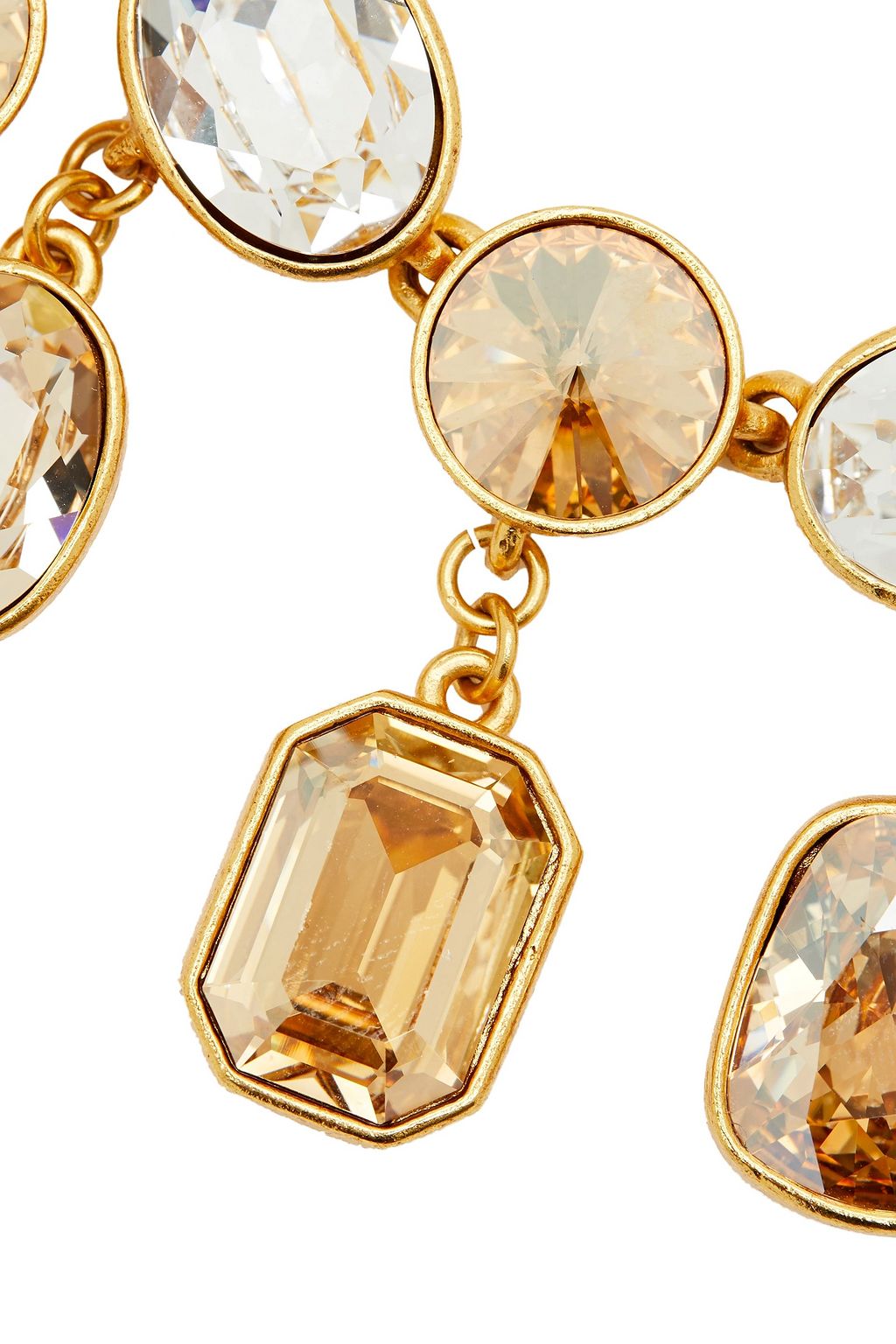 OSCAR DE LA RENTA Gold-tone crystal necklace