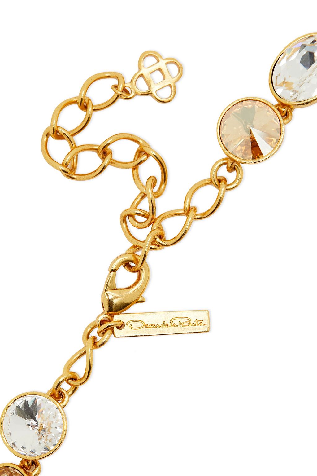 OSCAR DE LA RENTA Gold-tone crystal necklace