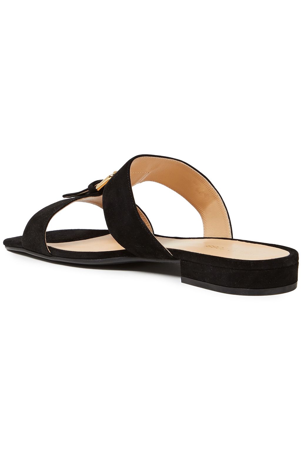 SERGIO ROSSI Buckled suede slides