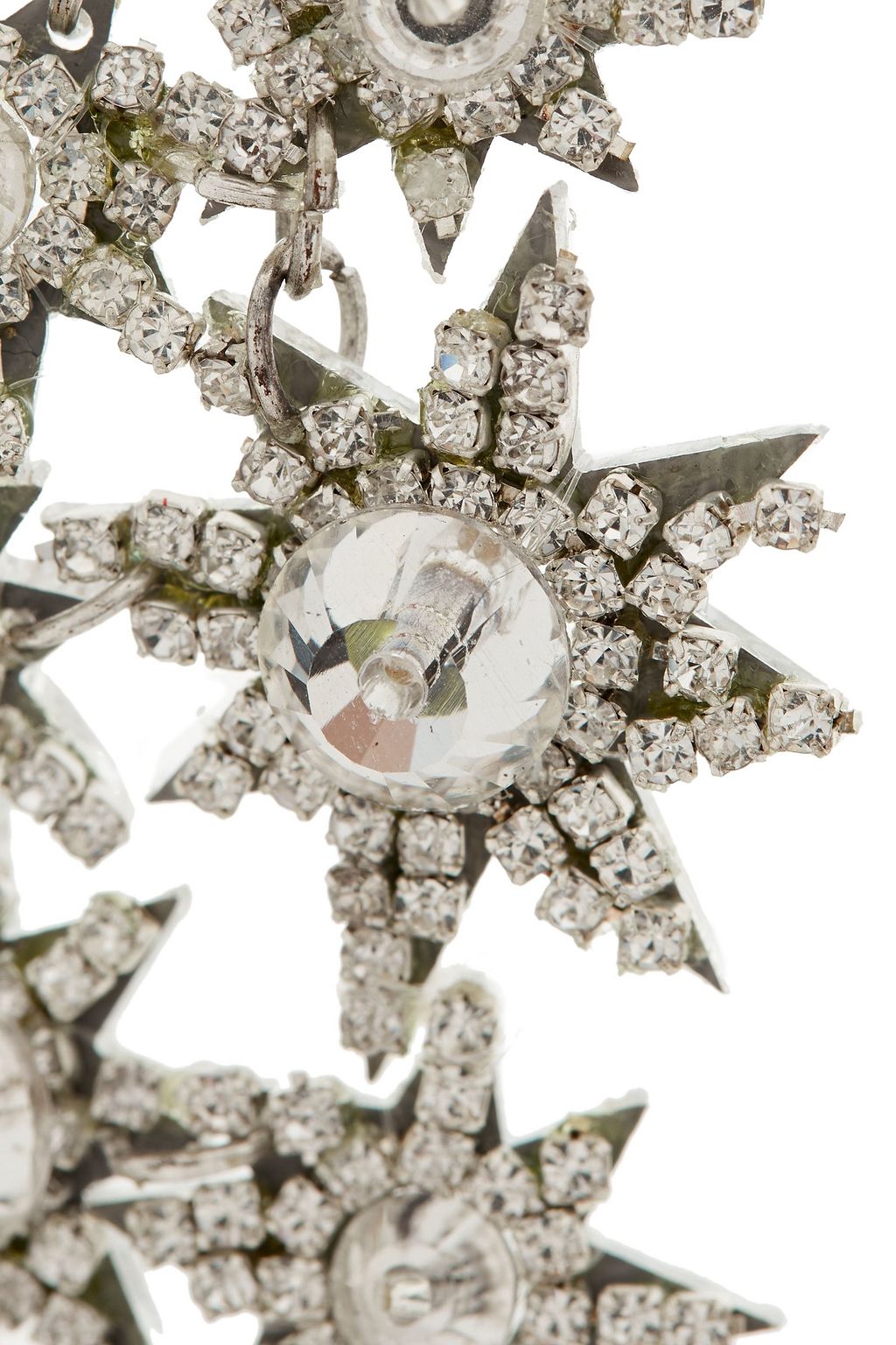OSCAR DE LA RENTA Gold-tone crystal earrings