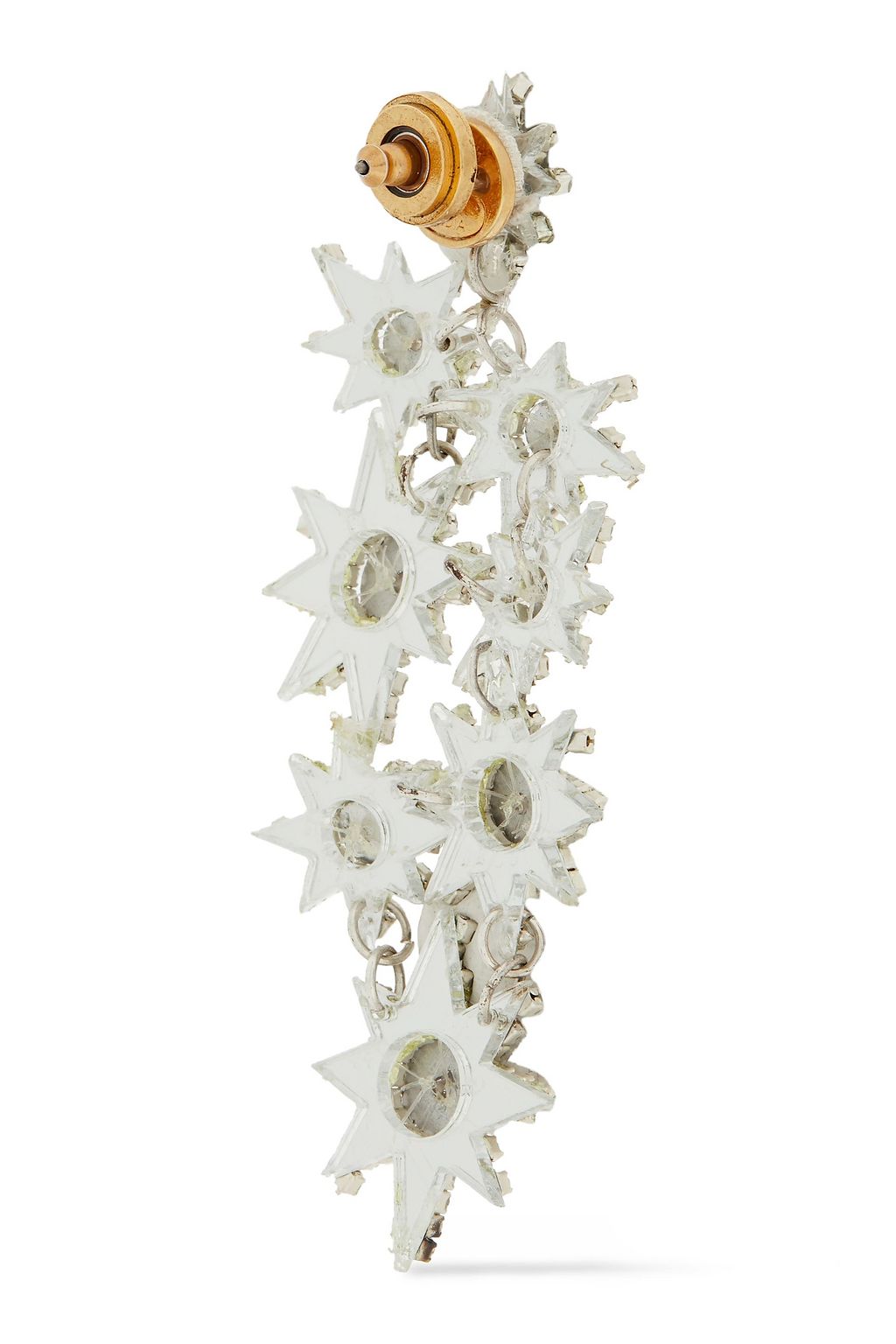 OSCAR DE LA RENTA Gold-tone crystal earrings