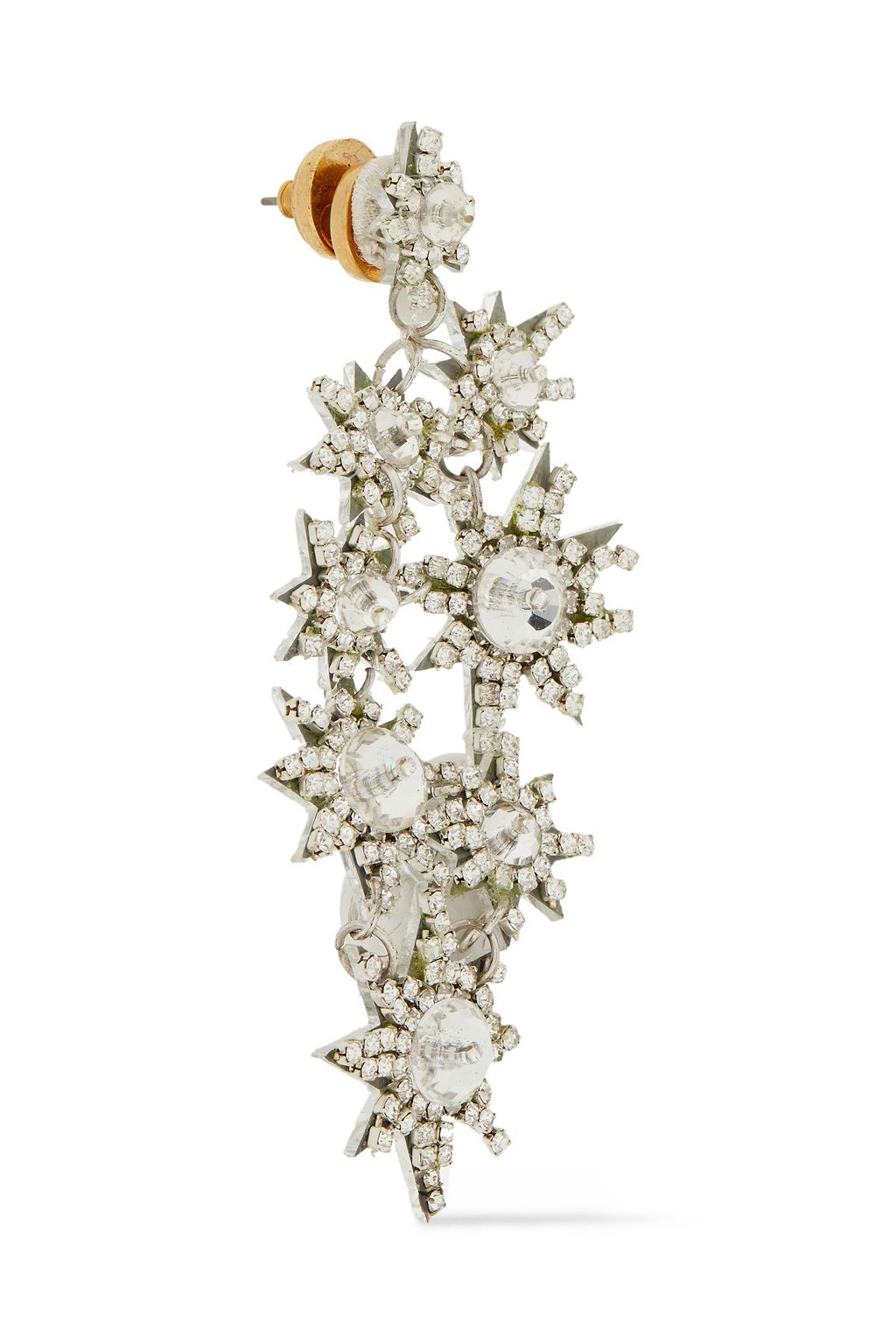 OSCAR DE LA RENTA Gold-tone crystal earrings