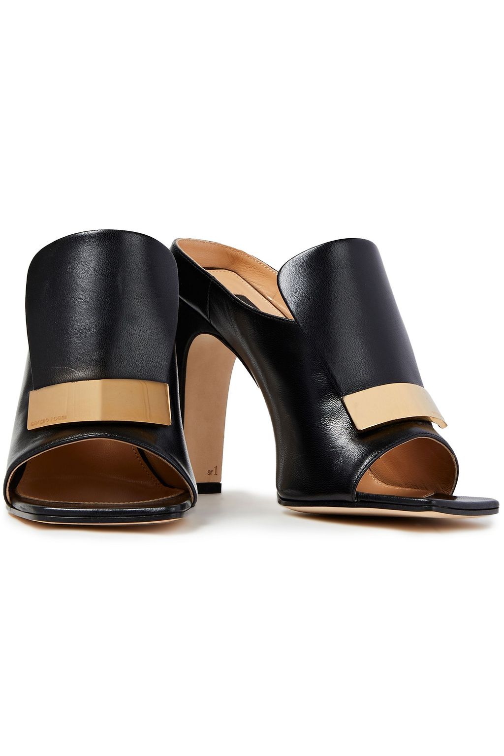 SERGIO ROSSI sr1 embellished leather mules