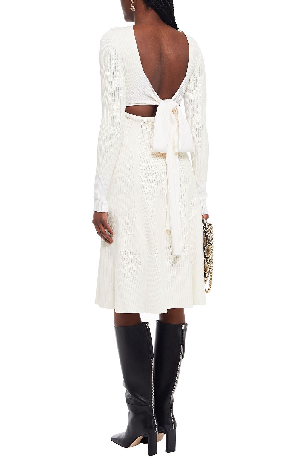VICTORIA BECKHAM Pointelle-knit dress
