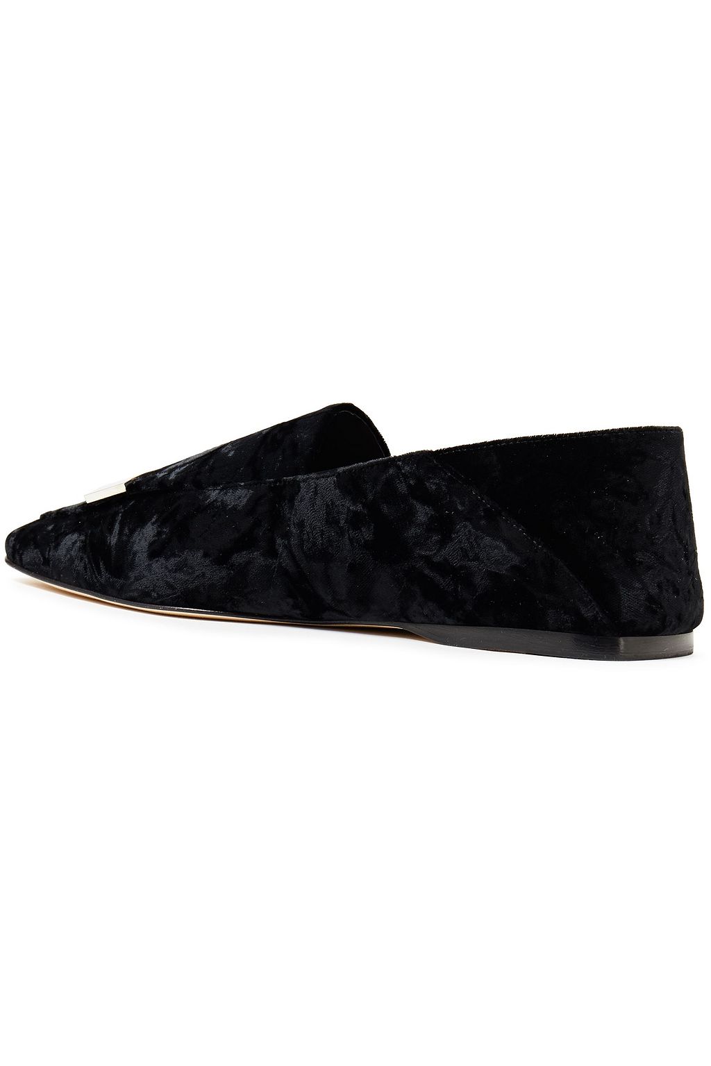 SERGIO ROSSI sr1 crushed-velvet collapsible-heel loafers