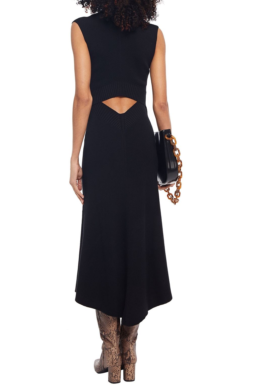 VICTORIA BECKHAM Cutout cotton-blend midi dress