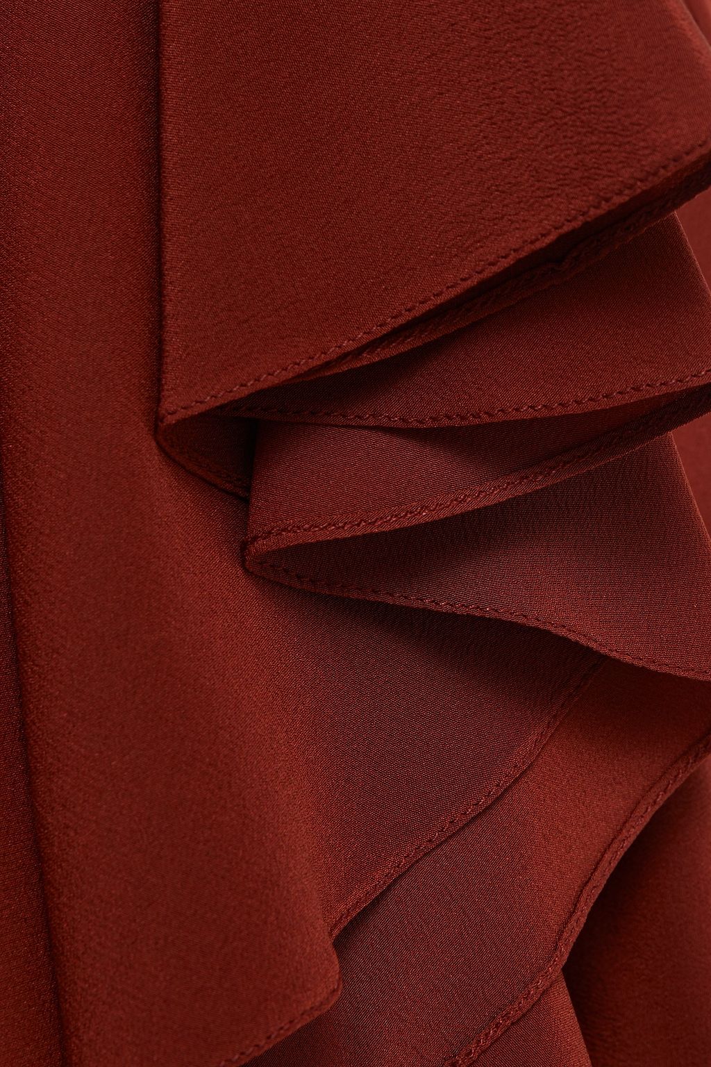 VICTORIA BECKHAM Ruffled silk crepe de chine dress