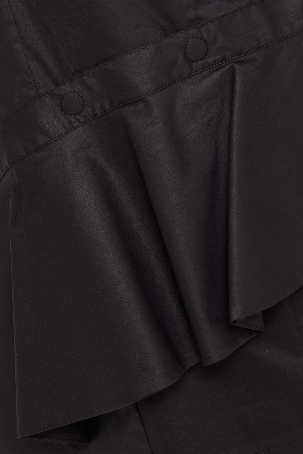 3.1 PHILLIP LIM Ring-embellished ruffled cotton-blend poplin mini dress