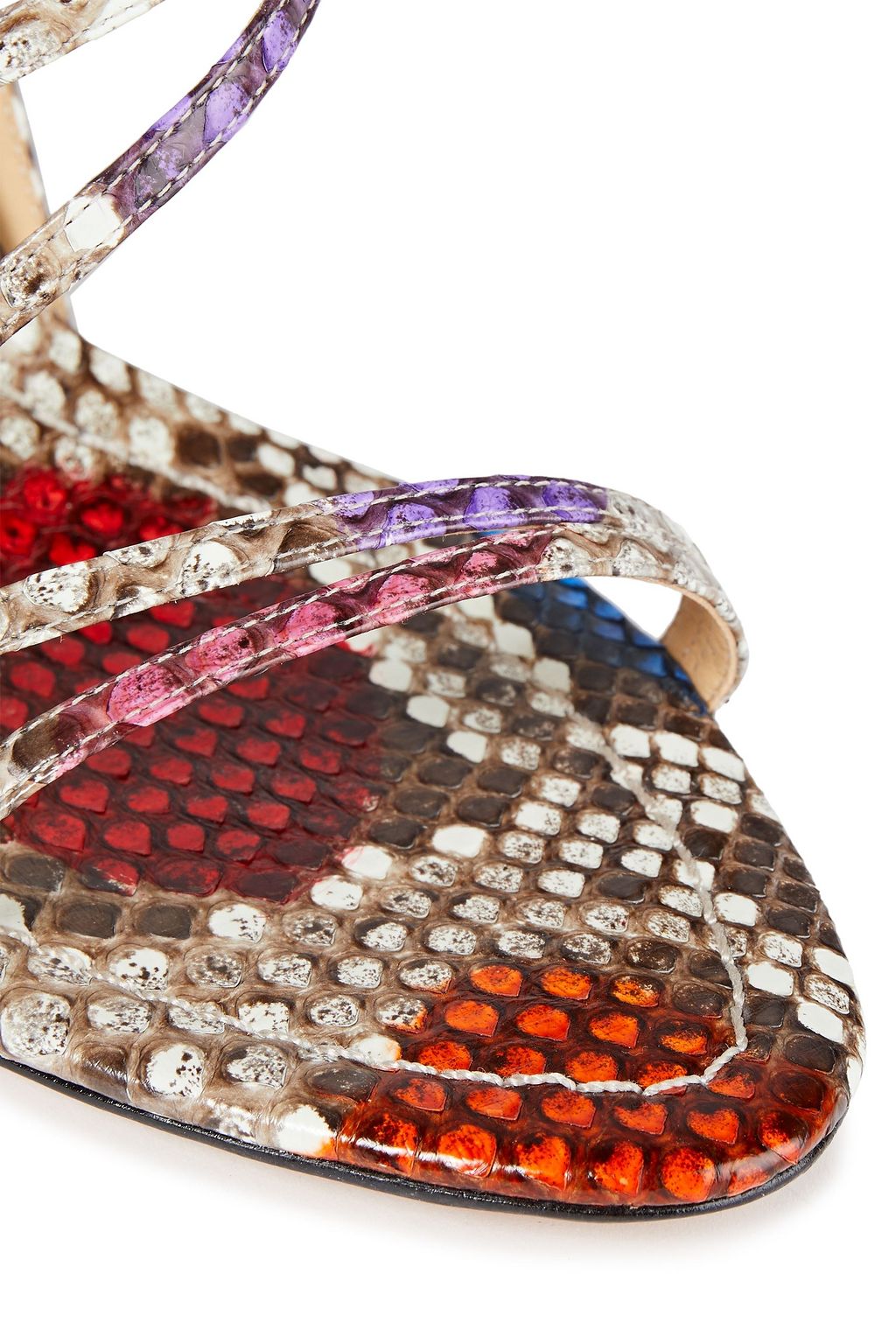 ALEXANDRE BIRMAN Python slingback sandals